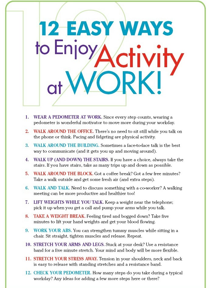 Wellness Wednesday Daily Physical Activity How To Be Active At Work 