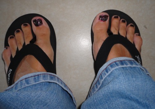 5 toe flip flops