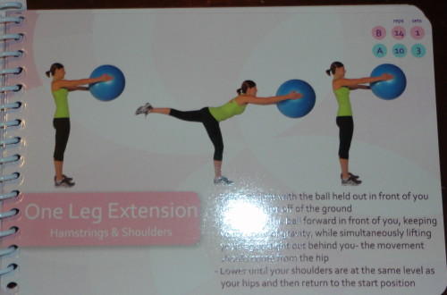 exercise ball one leg extension