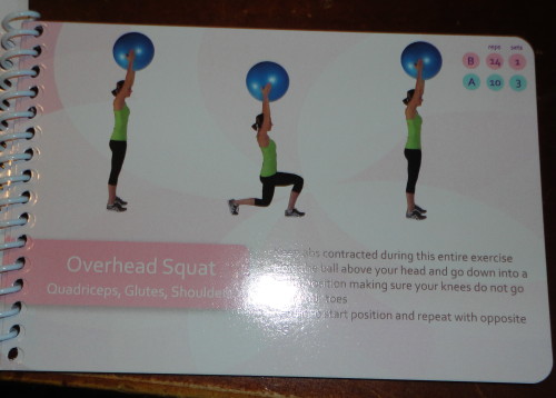exercise ball overhead squat