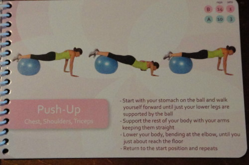 exercise ball push up