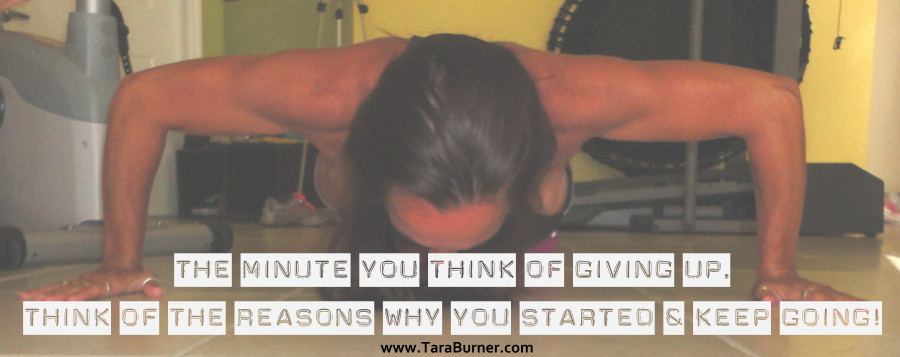 The minute you think of giving up, think of the reasons why you started & keep going.
