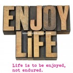 life is to be enjoyed not endured