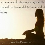 The more man meditates upon good thoughts, the better will be his world & the world at large