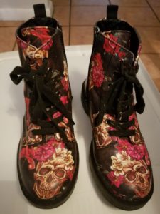 T.U.K. Skull & Roses Ealing Boots