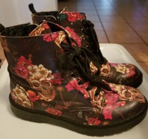 T.U.K. Skull & Roses Ealing Boots