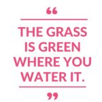 grass is green where you water it